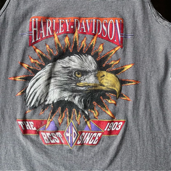❌SOLD❌Vintage stripped Harley Davidson tank top - Picture 5 of 8